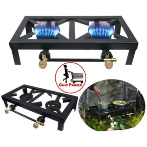 Réchaud à Gaz En Fer 2 Foyers