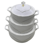 Jeu de 3 soupières en porcelaine