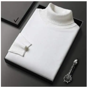 Pull over Couleur Unie Col Roulé Slim Manches Longues. Plusieurs couleurs disponibles