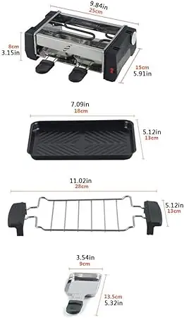 Barbecue 1000W haute puissance antiadhésive électrique sans fumée Grill et plaque chauffante électrique – Image 5