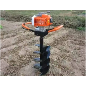 Tarière motorisée Poids avec mèche 13kg Cylindrée 72cc Moteur 1.8kw Volume du réservoir 0.75l