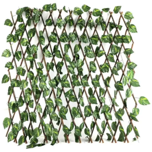 Jeux de lumière Treillis Extensible En Bois - Feuillage Artificiel - 1.3M à 3 M