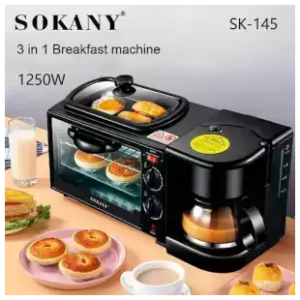 Micro-onde 3 En 1 Coffee Maker- 1250W Cafetière, poêle 9L, Four