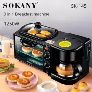 Micro-onde 3 En 1 Coffee Maker- 1250W Cafetière, poêle 9L, Four