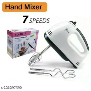 Batteur électrique Scarlett - 7 vitesses + crochet pétrisseur -180 W