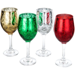 Paquet de 6verres cassables couleurs mixte