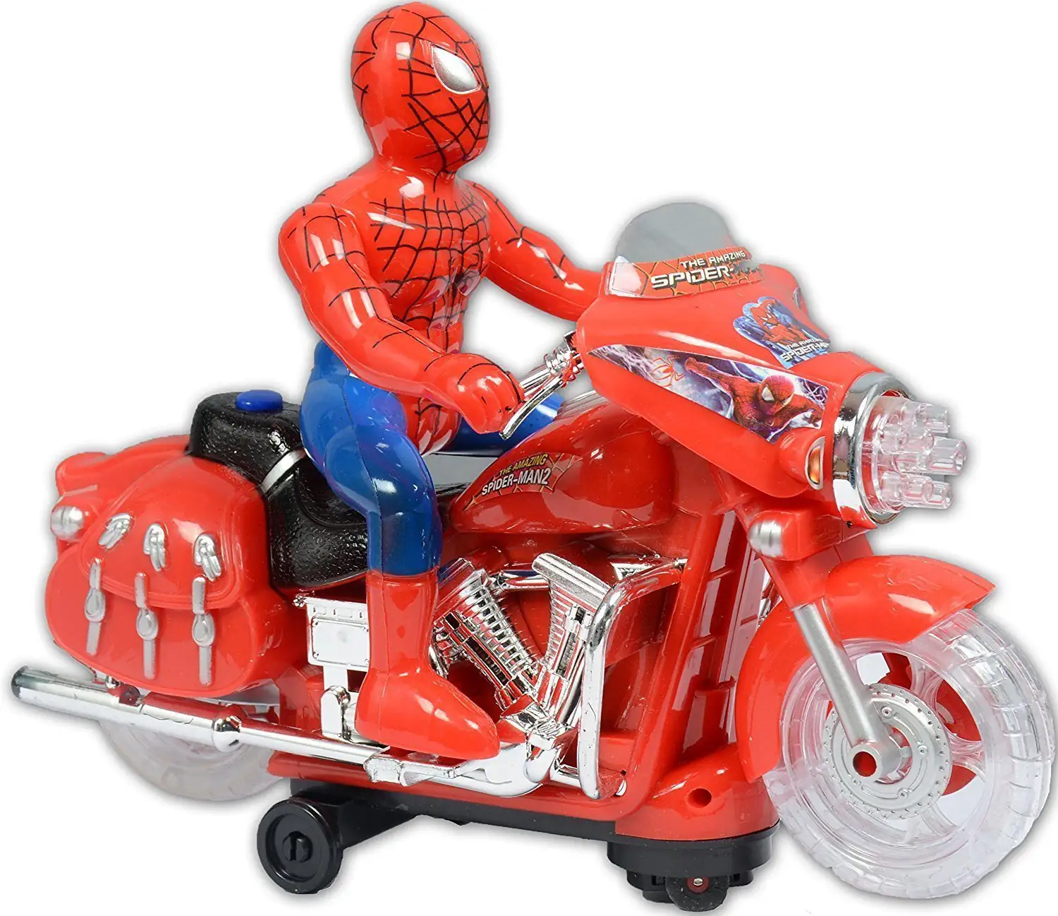 Moto spider man jouets LED à piles lumières clignotantes meilleur cadeau pour les enfants