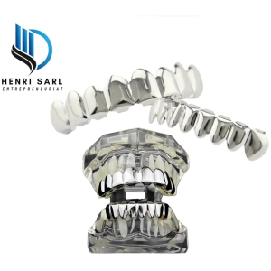 Prothèse dentaire en argent grille dentaire