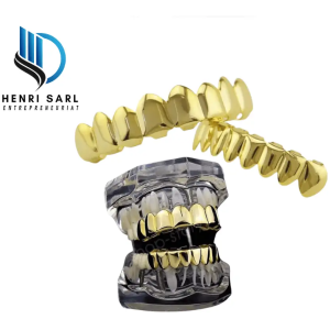 Prothèse dentaire en or doré grillz