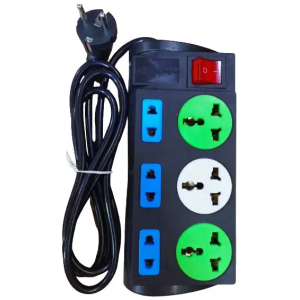 Rallonge électrique 6 trous et 3 ports USB