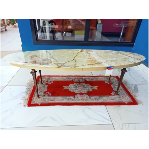 Table basse en marbre pieds en bronze