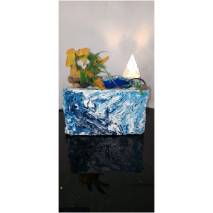 Fontaine de table motif des vagues pour décoration