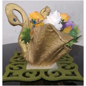 Vase de décoration en forme de cygne