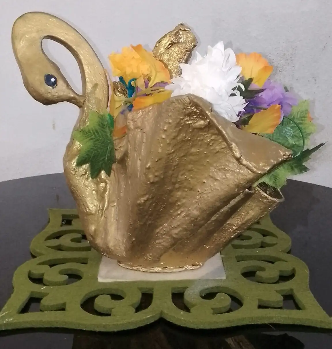Vase de décoration en forme de cygne