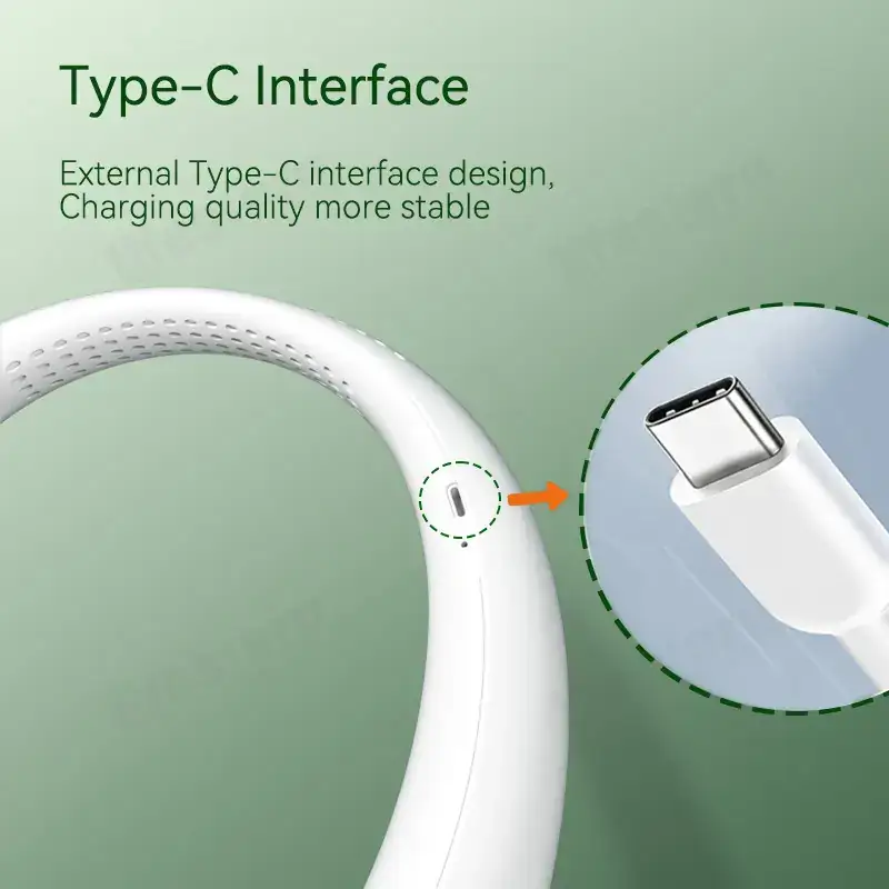 Ventilateur de Cou à 3 Vitesses Rechargeable par USB - Rafraichisseur – Image 6