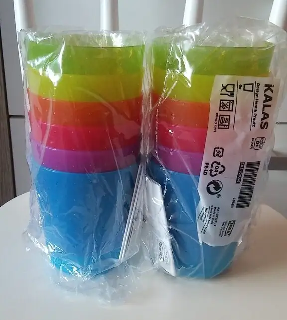 Paquet de 6 gobelets en plastique