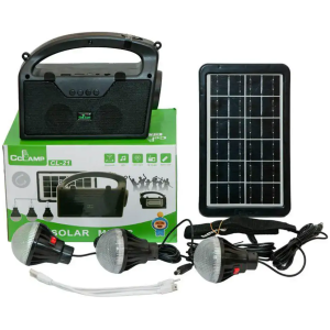 Station solaire portable avec PowerBank, radio et 3 ampoules 100 W, CL 21 Kit solaire