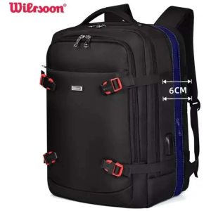 Sac à dos de voyage extensible pour homme, 42L, grande capacité, ordinateur portable 17 pouces, recharge USB, espace multicouche