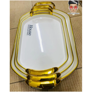 Ensemble de 3 plateaux plastiques