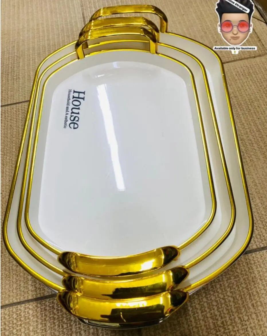 Ensemble de 3 plateaux plastiques