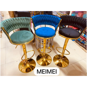 Chaise Moderne à Dossier Haut Réglable pour Bar et Bureau, Pied Rond