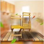 Chaises pliables en bois