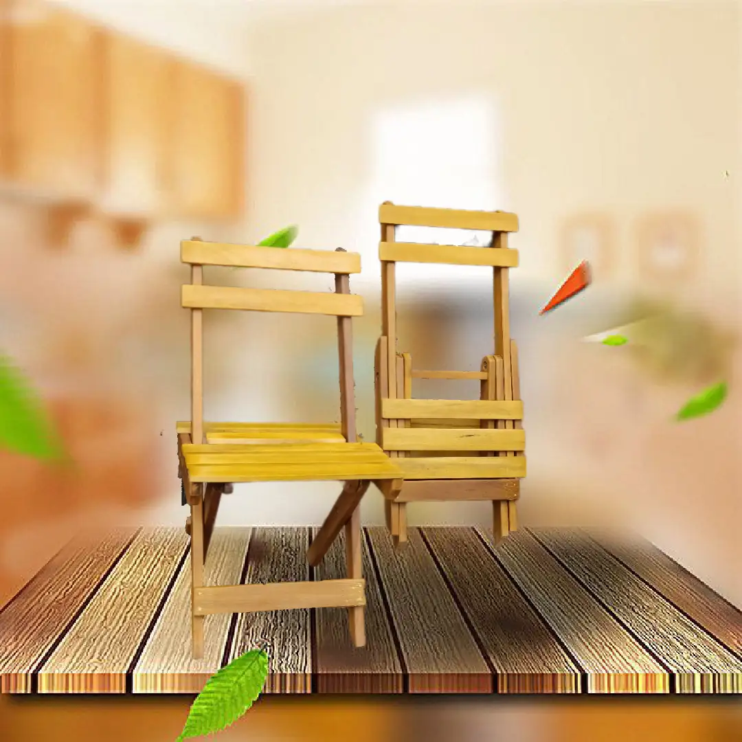 Chaises pliables en bois