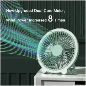 Mini ventilateur de bureau rechargeable 8 vitesses