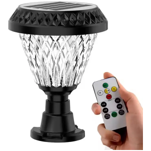 Lampe solaire LED RIXME à 3 couleurs avec télécommande Résiste à l'eau