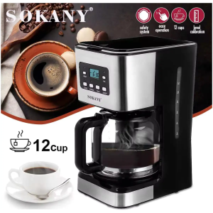 Sokany Machine à Café 1.5Litre 950W 06 Mois de garantie