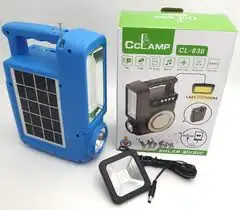 Lampe solaire CCLamp CL830 Haut-parleur Bluetooth sans fil Station Radio FM plaque SOLAIRE POWERBANK LECTEUR USB ET SSD 06 mois de garantie
