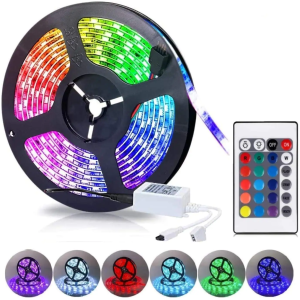 Bande lumineuse LED de 5m étanche avec télécommande kit de lumières