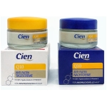 Crème visage Cien Q10 anti-rides (Crème de nuit 50 ml + Creme de Jour 50 ml) - avec la Coenzyme Q10, l'acide hyaluronique, et vitamine E - Peaux exigeantes