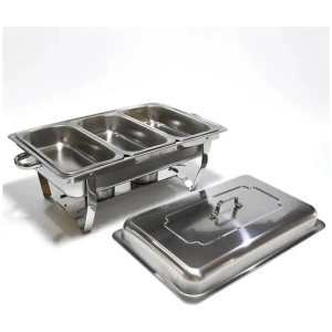 Marmite chauffante 3 compartiments service traiteur Chafing Dish