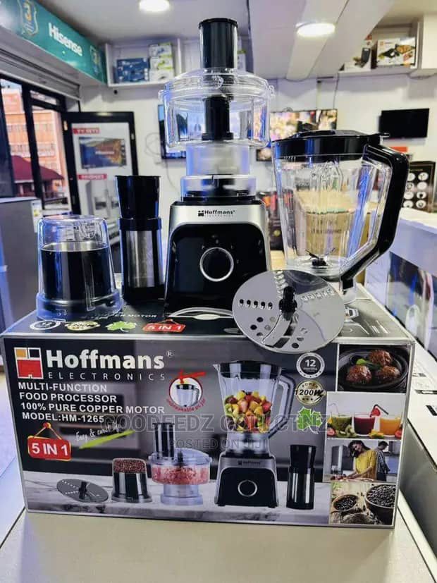 Blender multifonctions Hoffmans - 4 en 1 - 600W - 1.8 Litres Robot mixeur multifonction
