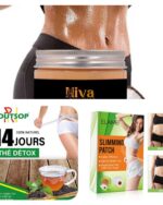 Pack 3 en 1 Thé Minceur Baume Brûleur de Graisses et Bande Absorbante pour une perte de poids efficace