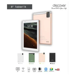 Tablette Discover T4- 8 Pouces - 6GB RAM/ 256GB - 4000mAh - Tablette + Housse, chargeur et Écouteur Bluetooth