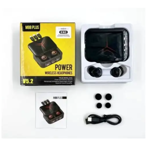 M88 PLUS-ÉCOUTEURS SANS FIL BLUETOOTH V5.3 ET POWERBANK – M88 PLUS