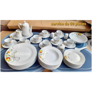 Ensemble plats et tasses 50pcs