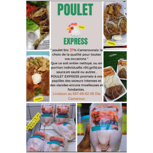 POULET EXPRESS nettoyé 1.4 Kg et 1.8Kg + 01 gésier et 02 pattes