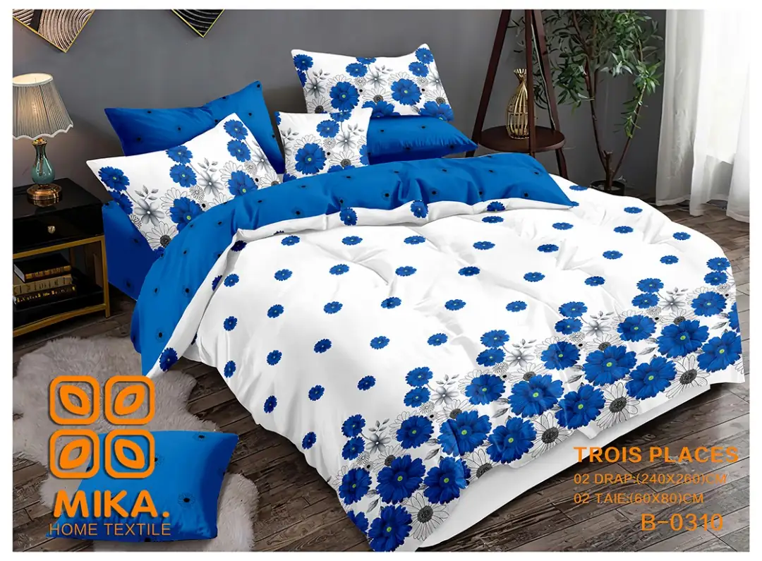 Bedsheets - Draps 3 places et oreillers – Image 3
