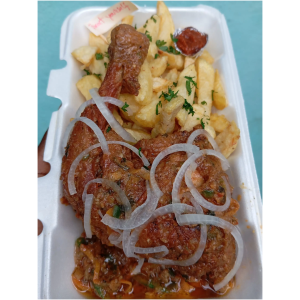 QUART DE POULET 🐔 EXPRESS accompagné de frites croustillantes