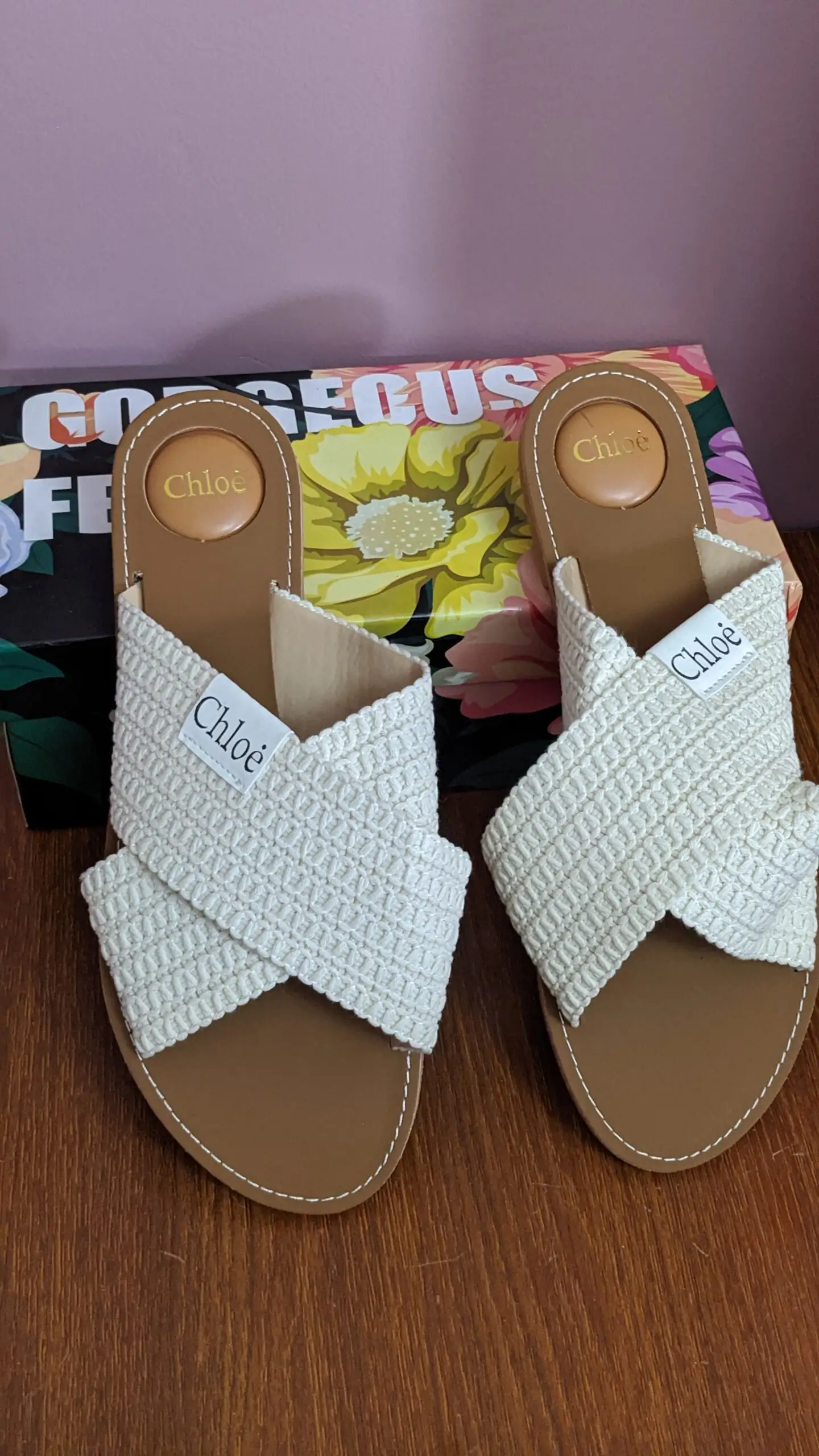 Chloe SLIPPERS WHITE