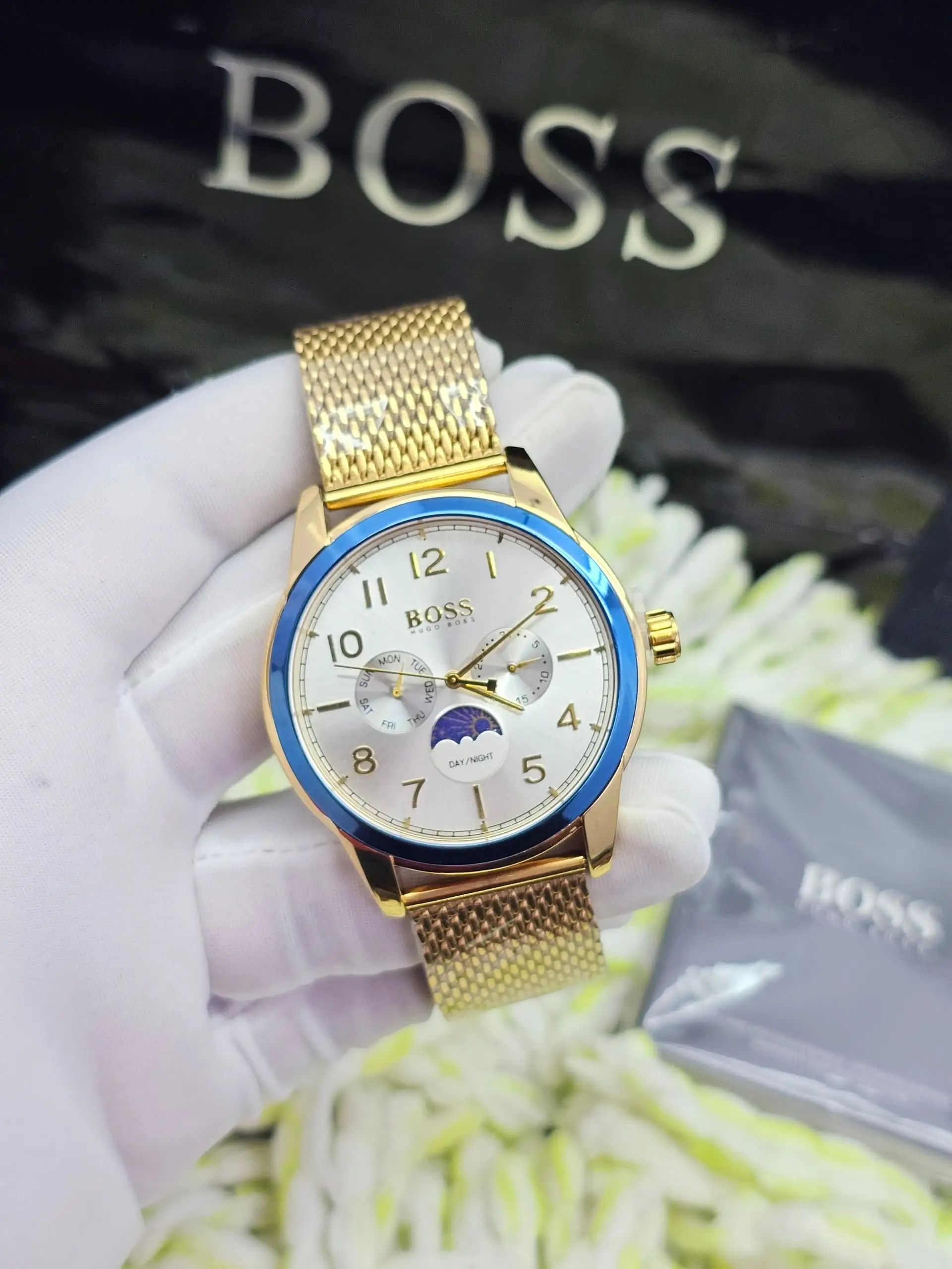 Montre classe Boss bracelet maille – Image 4