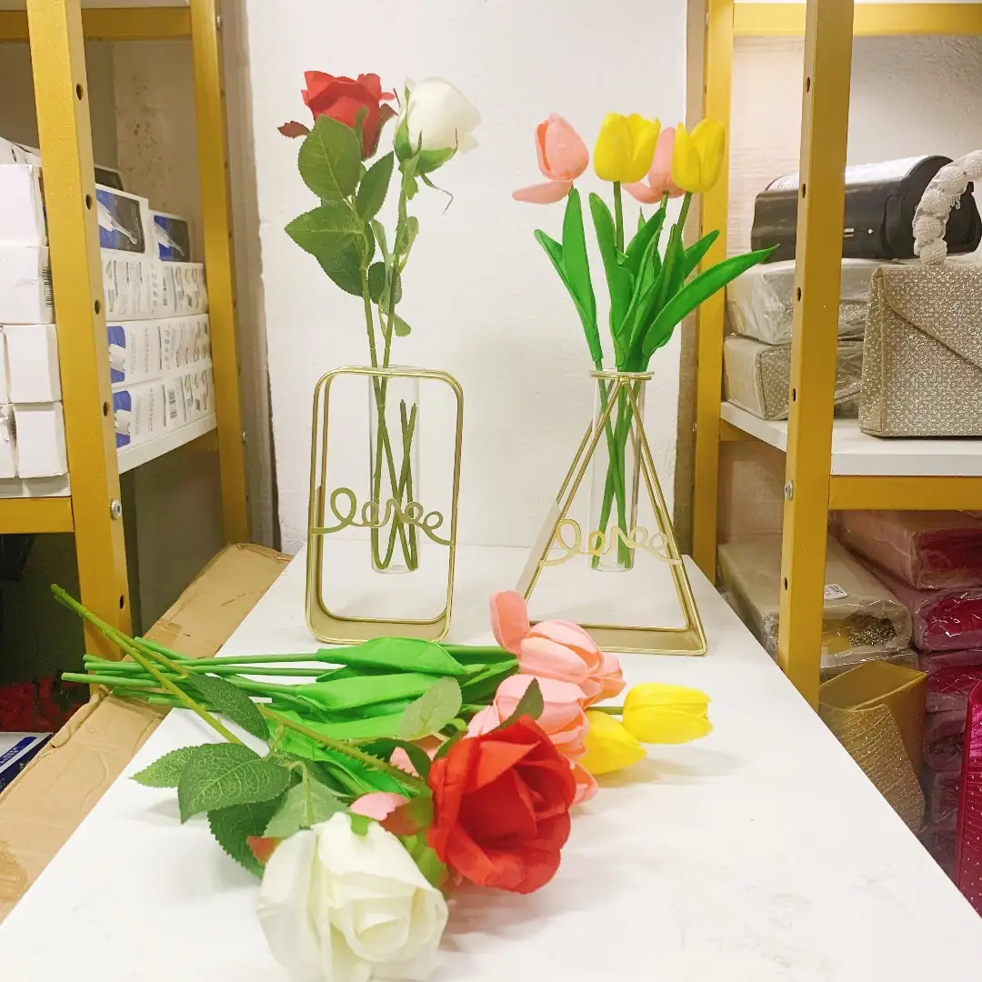Vases à fleurs en métal pour salon salle à manger décoration pot de fleurs – Image 4