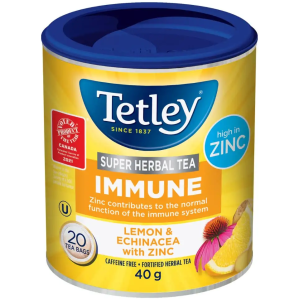 Thé Tetley à base de Lemon et gingembre sans caféine