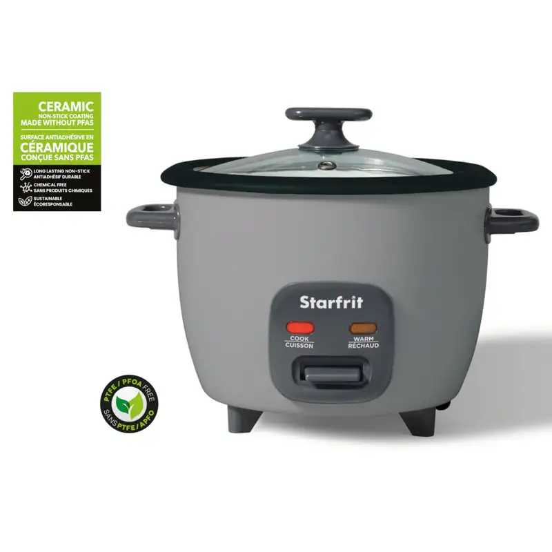 Starfrit Cuiseur à riz électrique 10 tasses avec récipient en céramique antiadhésif – Image 4