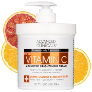 Advanced Clinicals Vitamine C Crème éclaircissante avancée anti-âge 473,6 g