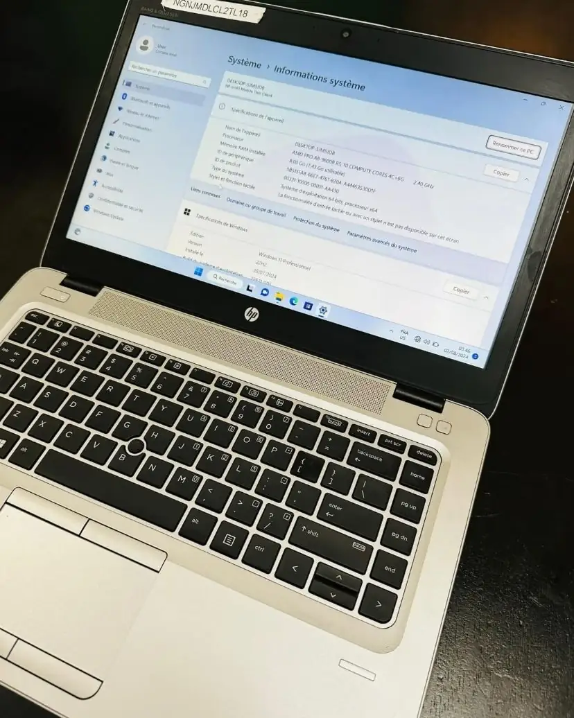 Ordinateur Portable HP EliteBook 840 G6 Reconditionné - Intel Core i5, 16Go RAM, SSD 512Go, Écran Full HD 14", Windows 11 Pro – Image 2