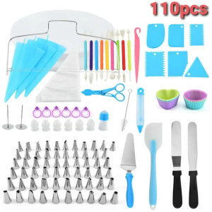 Kit de Pâtisserie 110 Pièces Professionnel - Ensemble d'Ustensiles de Cuisine pour Gâteau - Matériel de Boulangerie Complet avec Accessoires